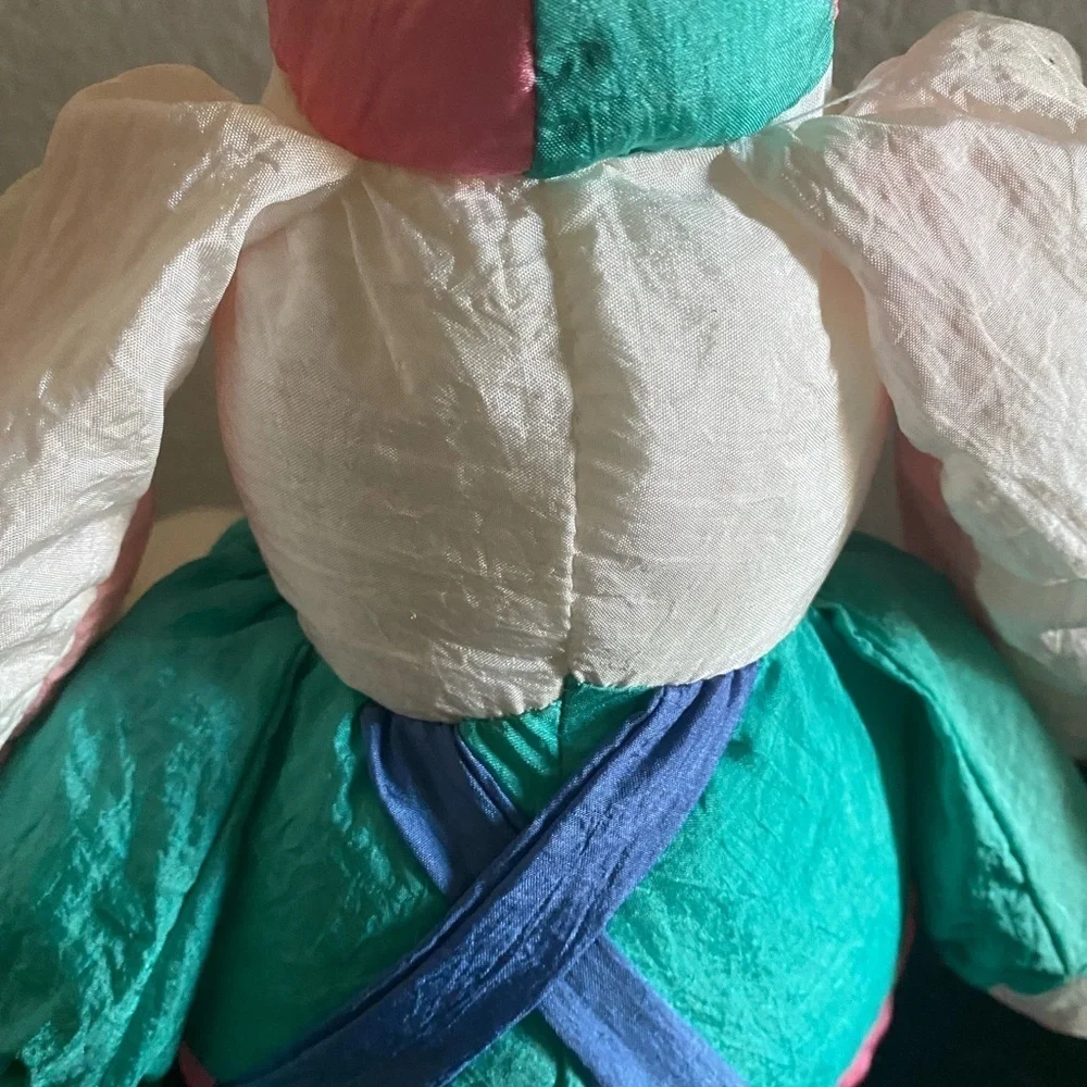 VINTAGE DEPT.56 PUFFALUMP NYLON BOY BUNNY PLUSH EASTER FESTIVE DECOR TOY 11”
